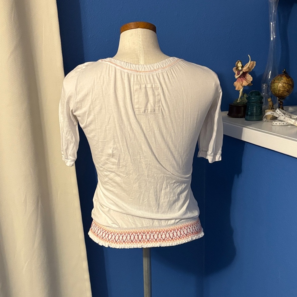 Hollister White Blouse with Pink Accents - Picture 2 of 7
